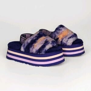 UGG Women's Disco Marble Slide Sandal Violet Night 1122032, Size 8